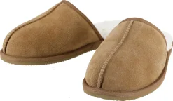 Varma innetofflor mocka herr, beige