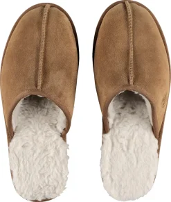 Varma innetofflor mocka herr, beige