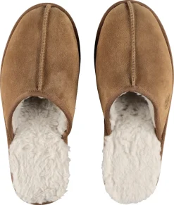 Varma innetofflor mocka herr, beige