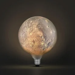 Varmvit globlampa LED E27 Moon 150 mm