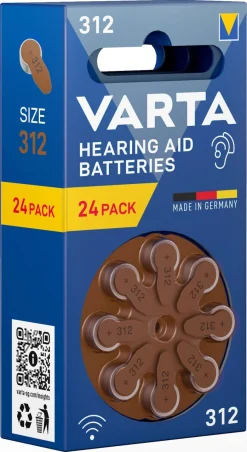 Varta HAB 312 hörapparatsbatteri 1,4 V, 24-pack