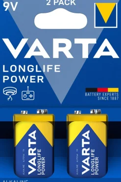 Varta Longlife Power 9V batteri, 2-pack