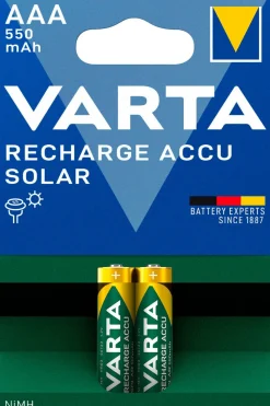 Varta Solar laddbara AAA/HR03-batterier, 2-pack