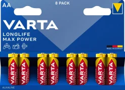 Varta Longlife Max Power AA/LR6-batterier, 8-pack