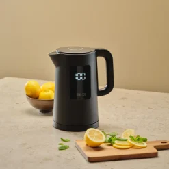 Vattenkokare med temperaturinställning svart 1,5 l