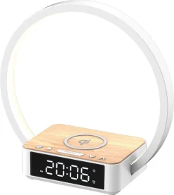 Väckarklocka digital med Wake-up Light och Qi