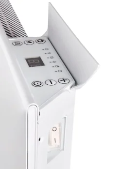 Vägghängt element med termostat 230 V, vit, 600 W