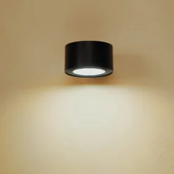 Vägglampa uppladdningsbar, dimbar LED, USB, svart