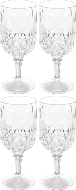 Vinglas i plast 24 cl, 4-pack