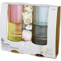 Vinglas i plast 23 cl stapelbara, 4-pack