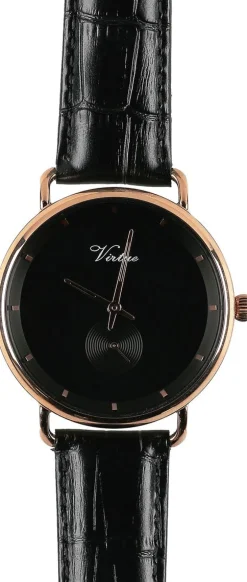 Virtue armbandsur analogt, svart och roséguld