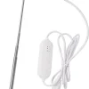 Växtlampa på spett LED för krukor, USB och teleskop, vit