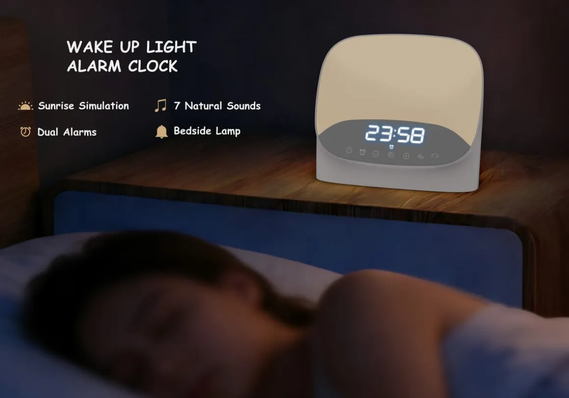 Wake-Up Light väckarklocka med ljud och ljus