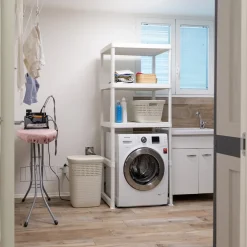 Wash & store hylla för tvättmaskin, 75 x 57,5 x 187 cm