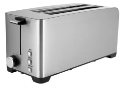 Wilfa brödrost 4 skivor, borstat stål, 1400 W