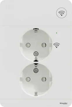 Wiser Exxact Zigbee 2-vägsuttag 16A, Schneider Electric