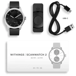 Withings ScanWatch 2 Black smartwatch, 42 mm