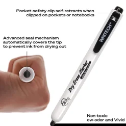 Writech whiteboardpenna 2 mm infällbar spets