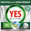 Yes Platinum All In One maskindiskmedel, 51-pack